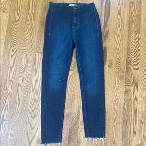 Free People high rise waisted mom jean Dark Wash feel like sunshine 27